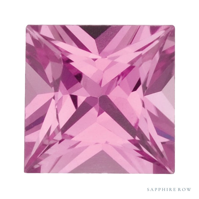 4 mm natural pink sapphire, square cut | Sapphire Row · cut7