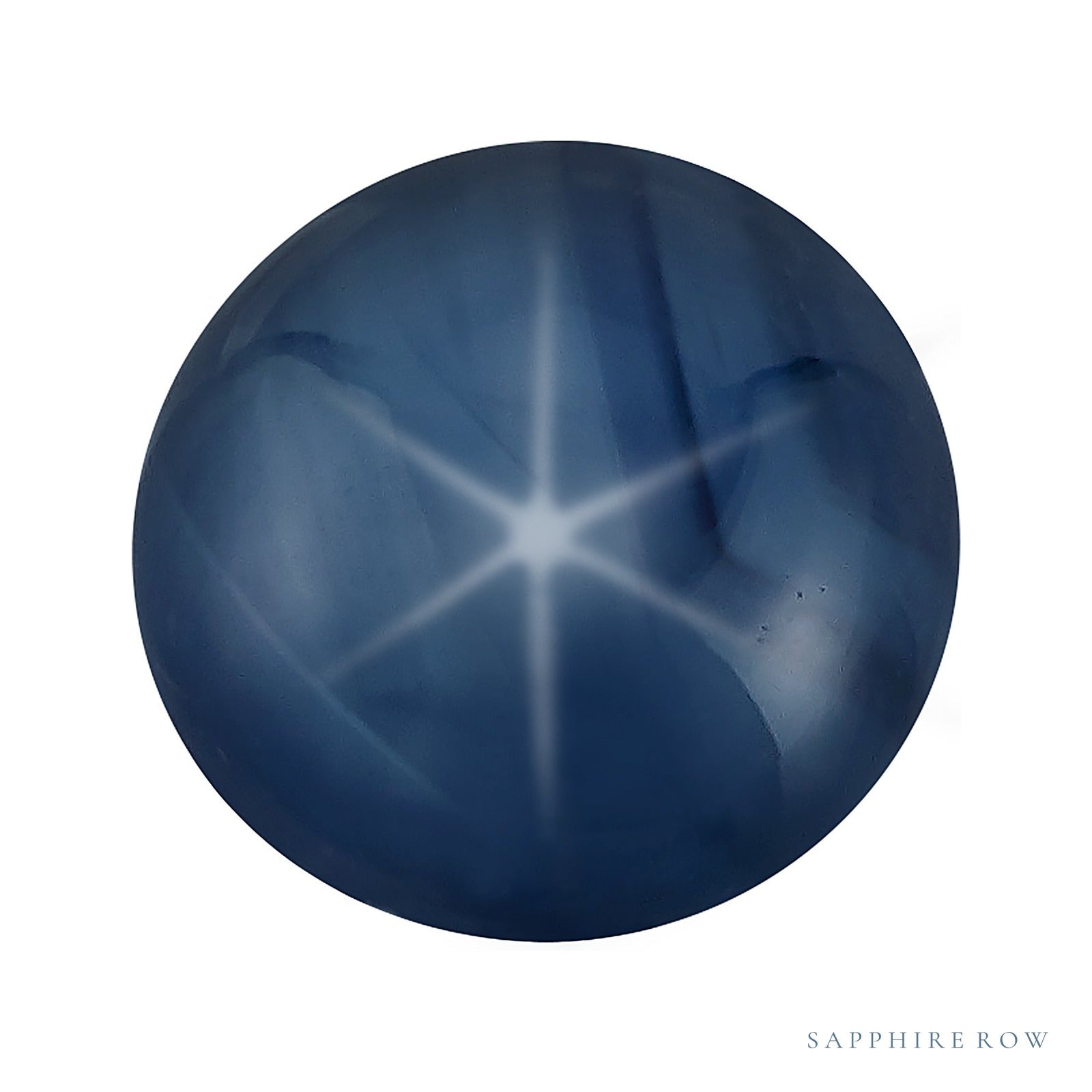 6.5 mm Round Natural Blue Star Sapphire – Cabochon Cut – AA Quality — Sapphire Row · cut4