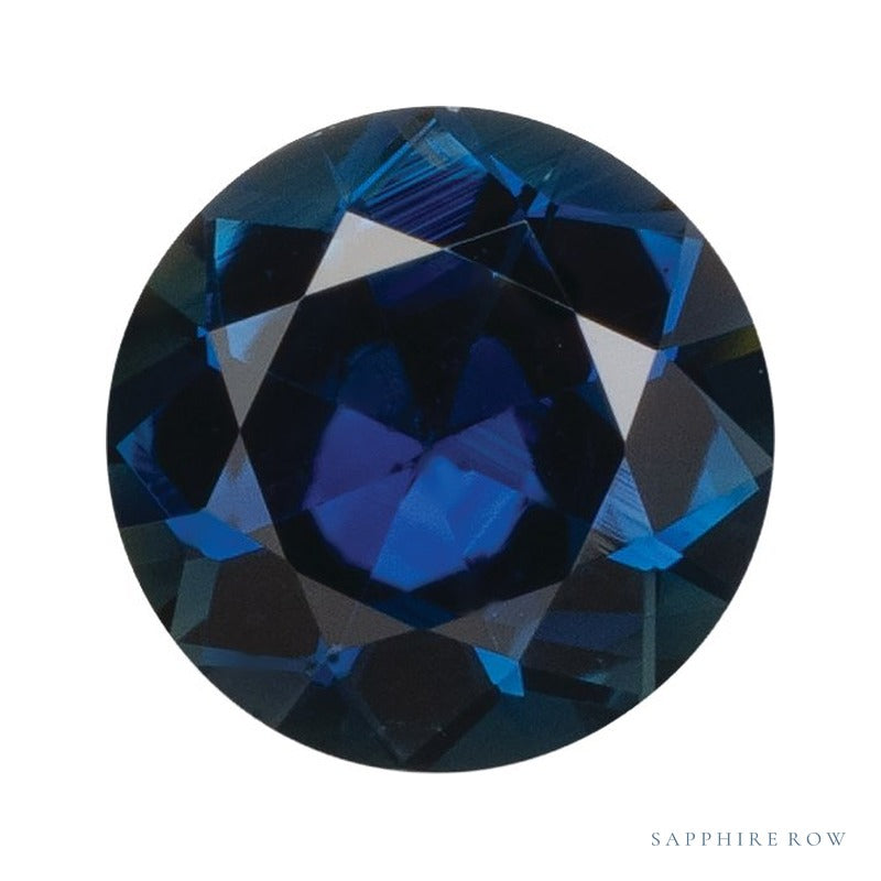 5 mm natural blue sapphire, round cut | Sapphire Row · cut7