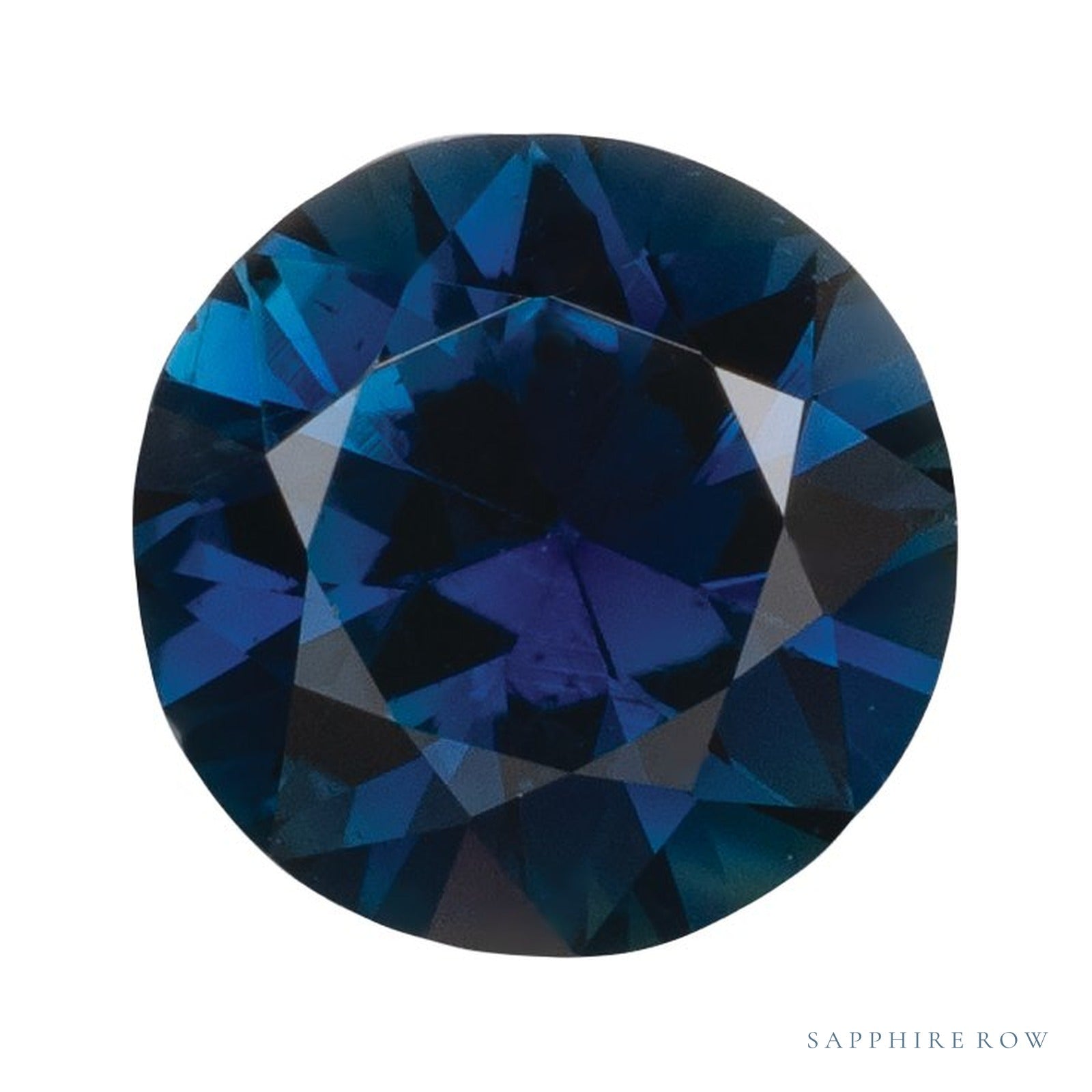 5.5 mm natural blue sapphire, round cut | Sapphire Row · cut4
