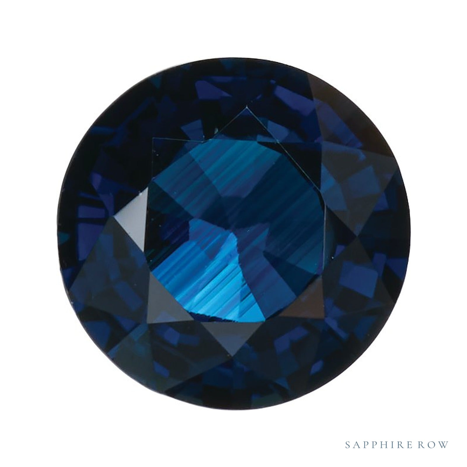 5.5 mm Round Natural Blue Sapphire – Faceted Cut – B Quality — Sapphire Row · cut4