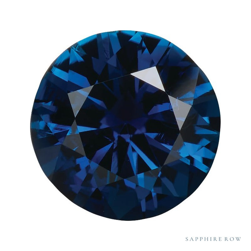 5.5 mm natural blue sapphire, round cut | Sapphire Row · cut7