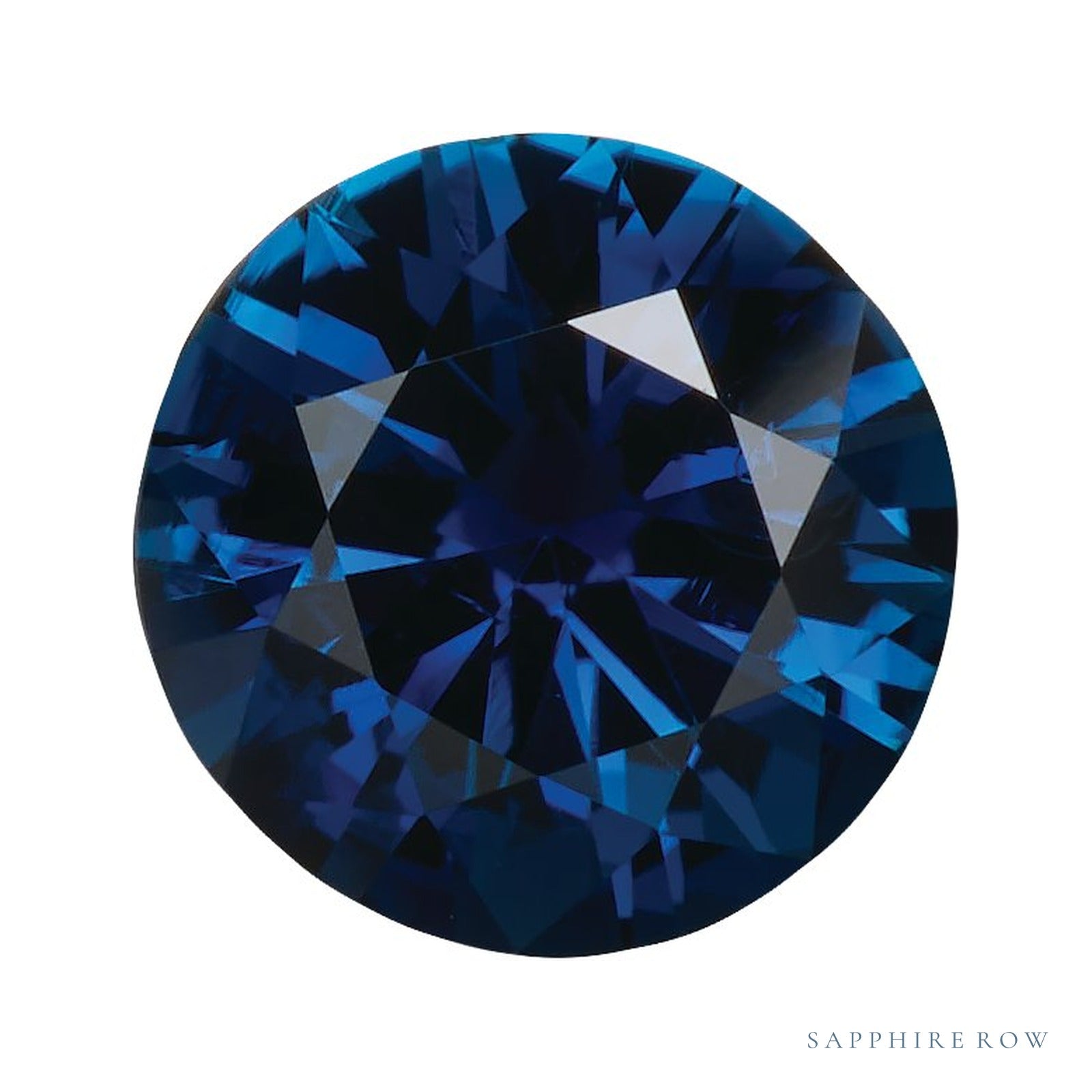 5.5 mm natural blue sapphire, round cut | Sapphire Row · cut4