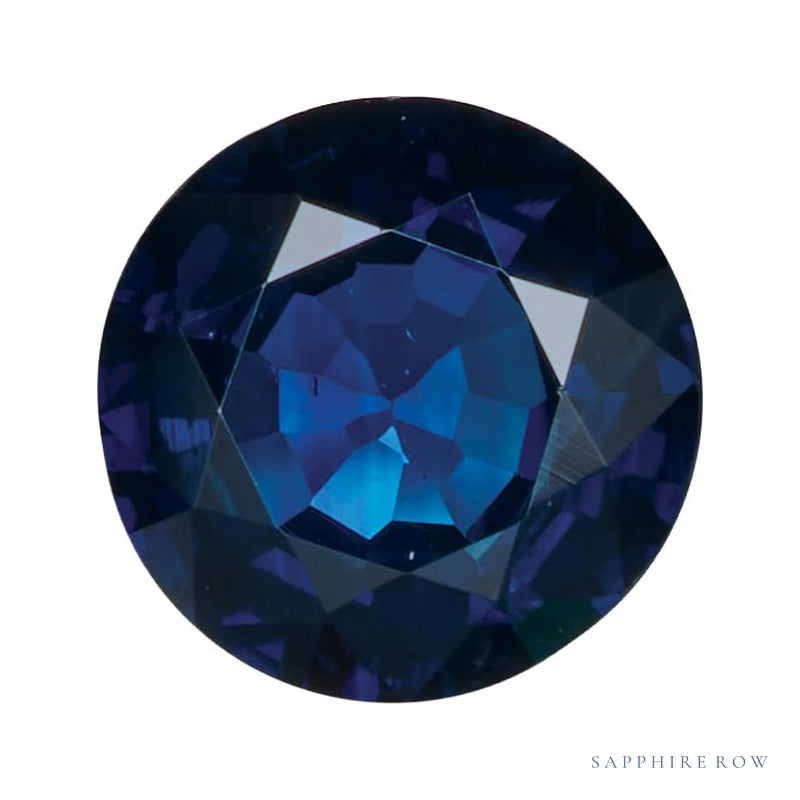 5 mm natural blue sapphire, round cut | Sapphire Row · cut7