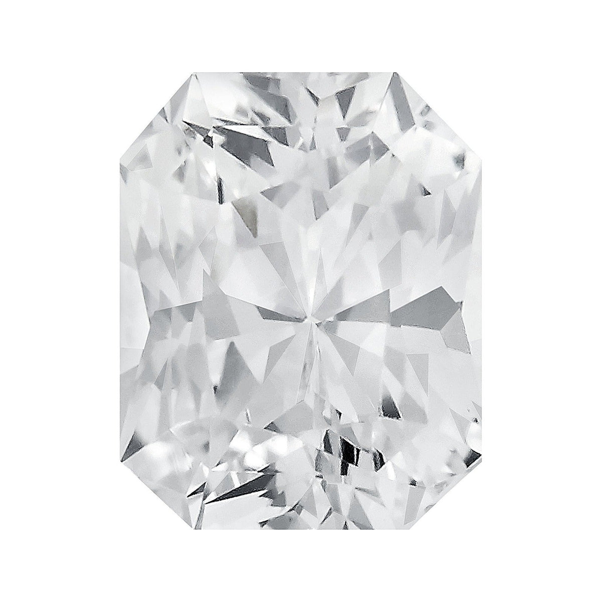 6x4 mm natural white sapphire, radiant cut | Sapphire Row · cut7