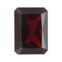 14x10 mm natural dark orange red mozambique garnet, radiant cut | Sapphire Row · cut7