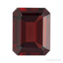 12x10 mm natural dark orange red mozambique garnet, emerald cut | Sapphire Row · cut4
