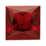 8 mm natural dark orange red mozambique garnet, square cut | Sapphire Row · cut7