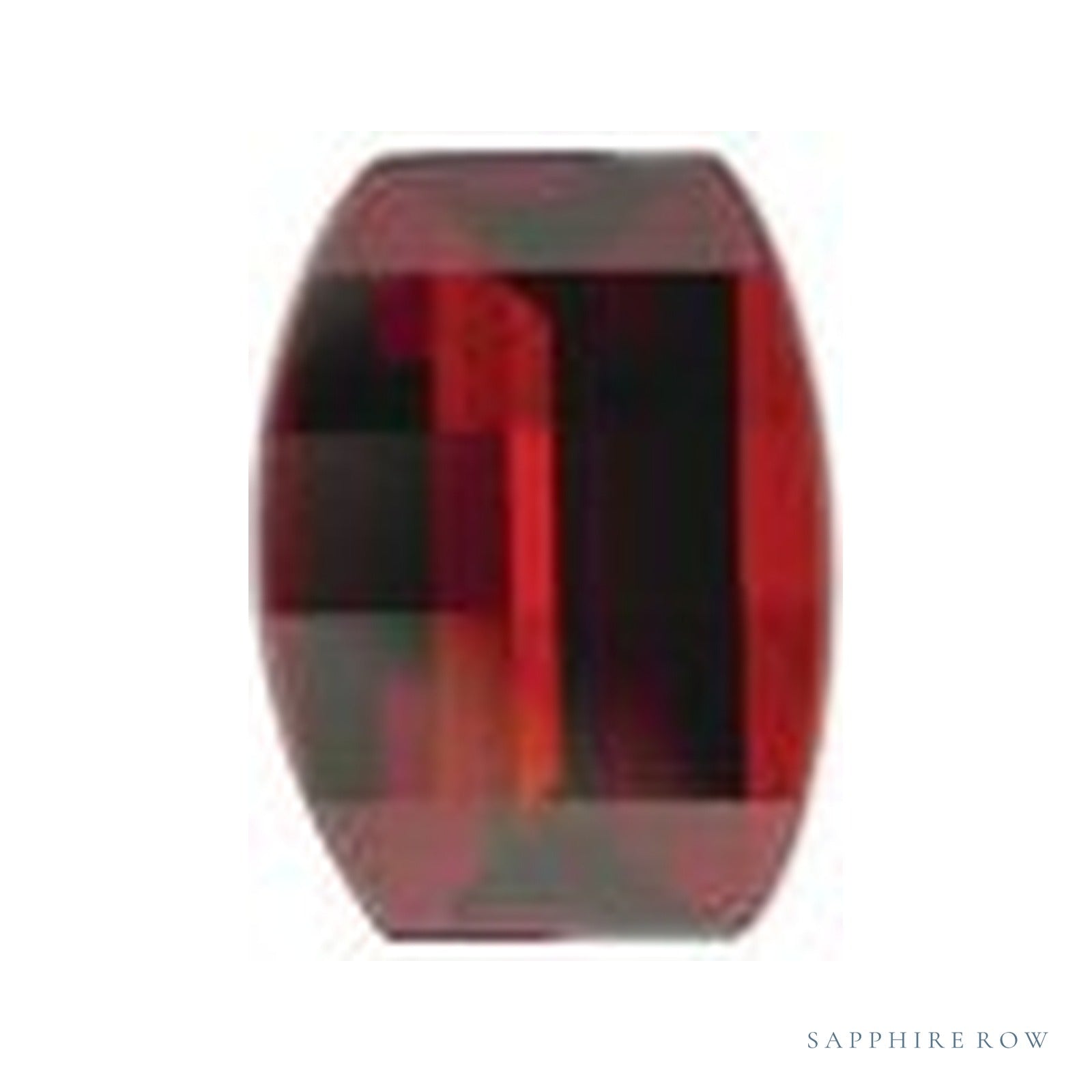 10x8 mm natural dark orange red mozambique garnet, barrel cut | Sapphire Row · cut4