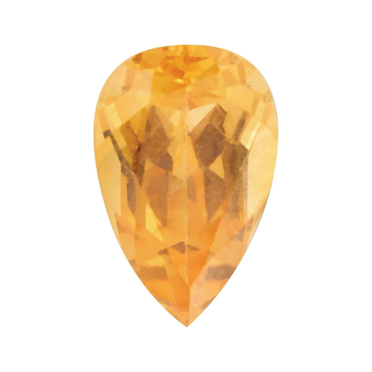 7x5 mm natural orange spessartite garnet, pear cut | Sapphire Row · cut7