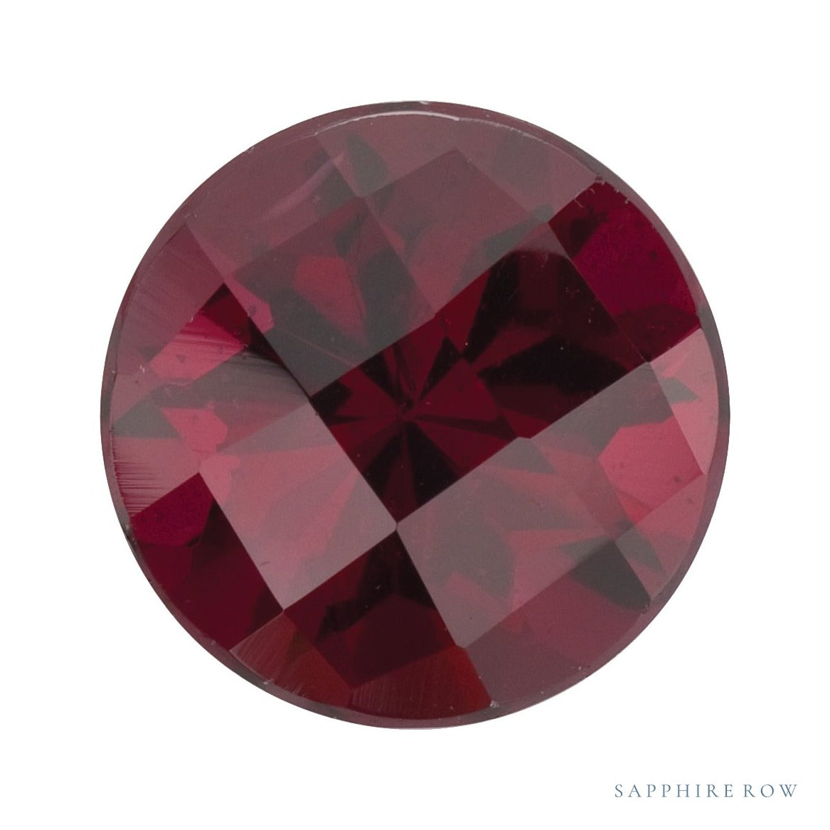 7 mm natural purplish red rhodolite garnet, round cut | Sapphire Row · cut7
