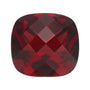 9 mm natural dark orange red mozambique garnet, cushion cut | Sapphire Row · cut7