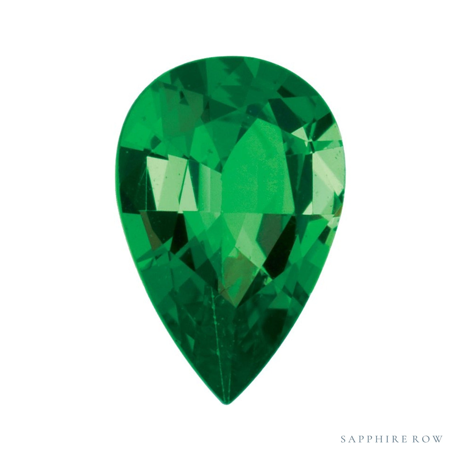 5x3 mm natural green tsavorite garnet, pear cut | Sapphire Row · cut4