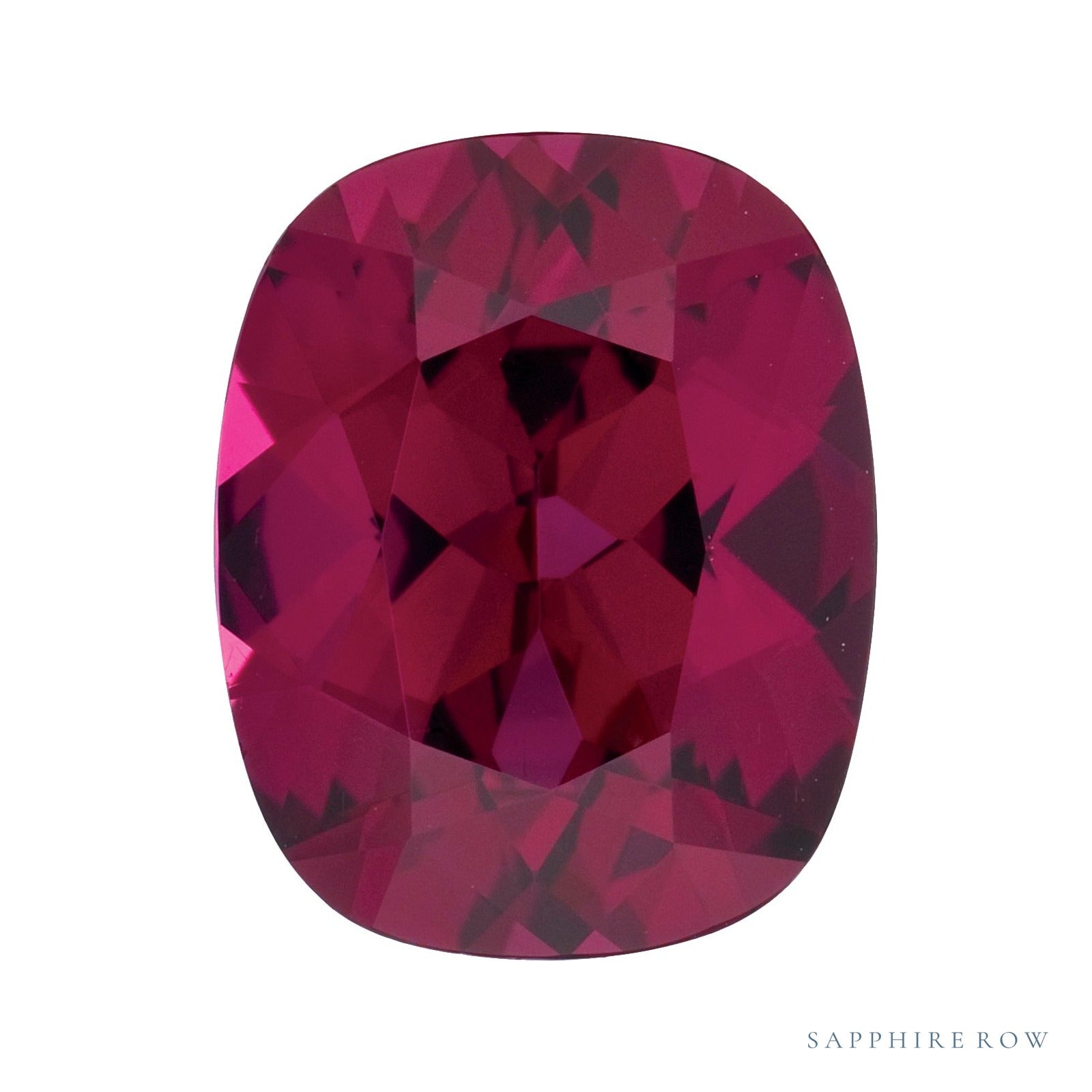 10x8 mm natural purplish red rhodolite garnet, antique cushion cut | Sapphire Row · cut7