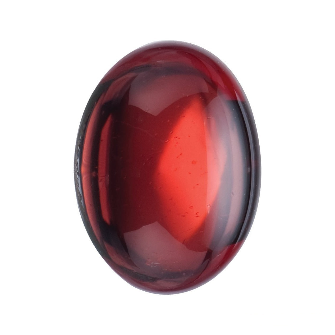 11x9 mm natural dark orange red mozambique garnet, oval cut | Sapphire Row · cut7