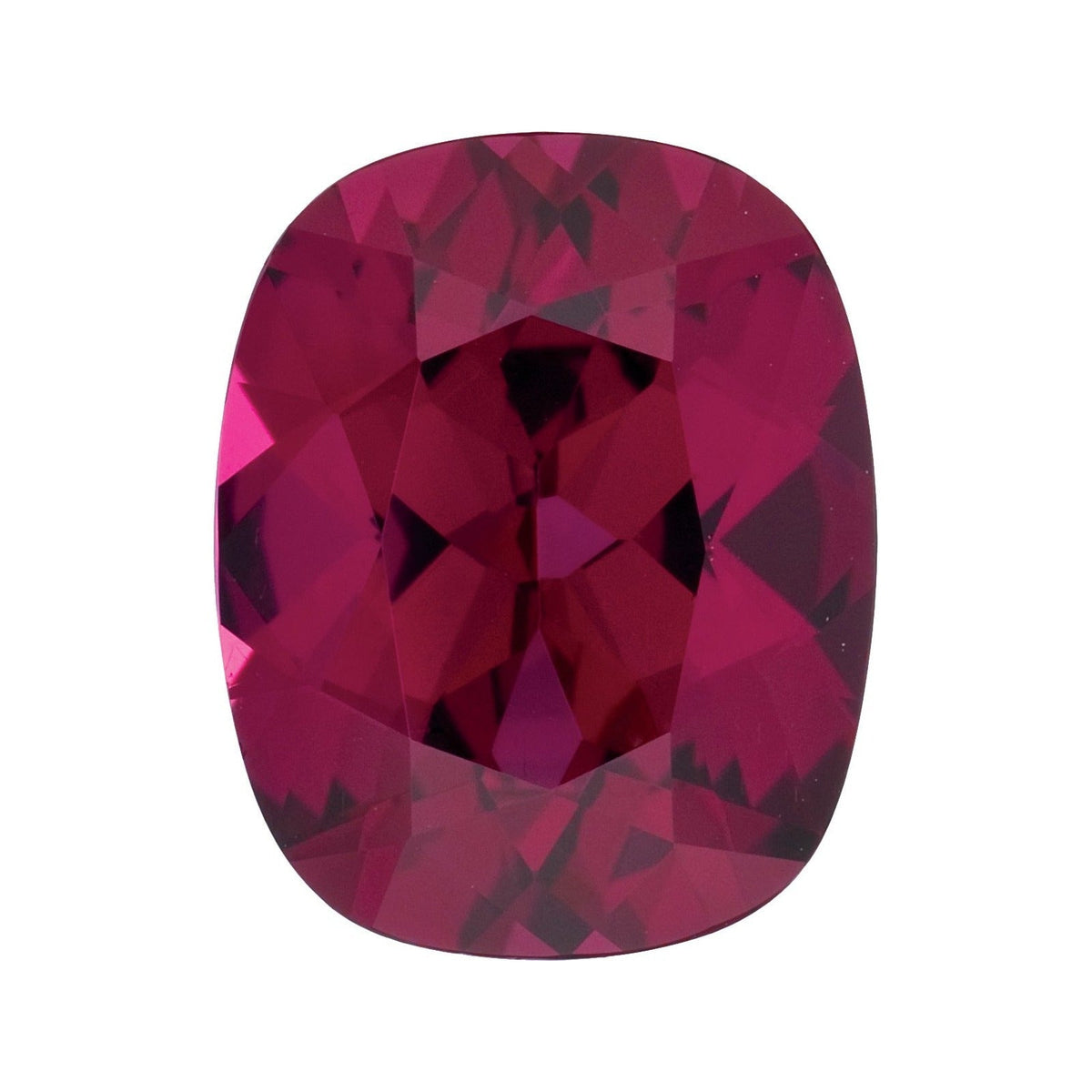 8x6 mm natural purplish red rhodolite garnet, antique cushion cut | Sapphire Row · cut7