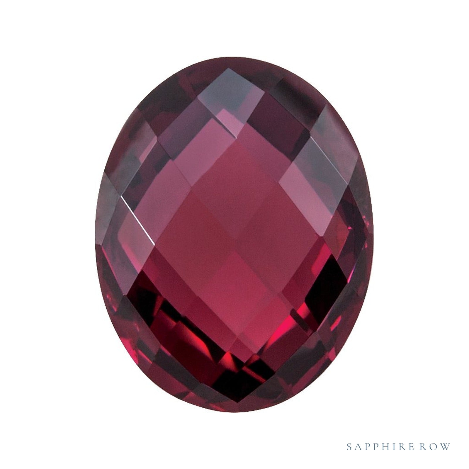 9x7 mm natural purplish red rhodolite garnet, oval cut | Sapphire Row · cut4