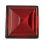 7 mm natural dark orange red mozambique garnet, square cut | Sapphire Row · cut7