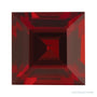 8 mm natural dark orange red mozambique garnet, square cut | Sapphire Row · cut7