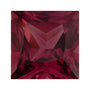 6 mm natural purplish red rhodolite garnet, square cut | Sapphire Row · cut7