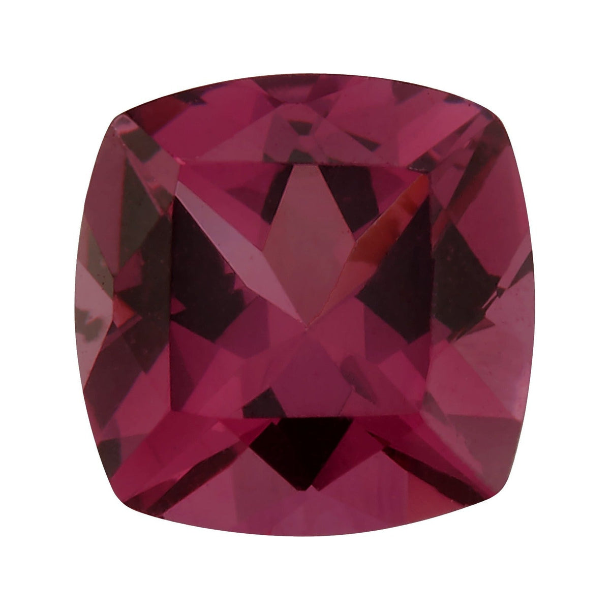 6 mm natural purplish red rhodolite garnet, cushion cut | Sapphire Row · cut7