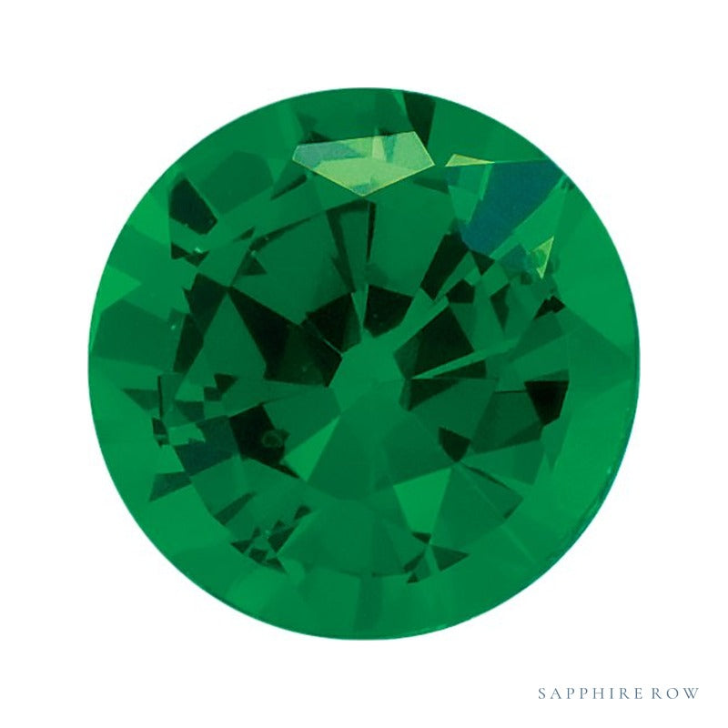 4.5 mm natural green tsavorite garnet, round cut | Sapphire Row · cut7