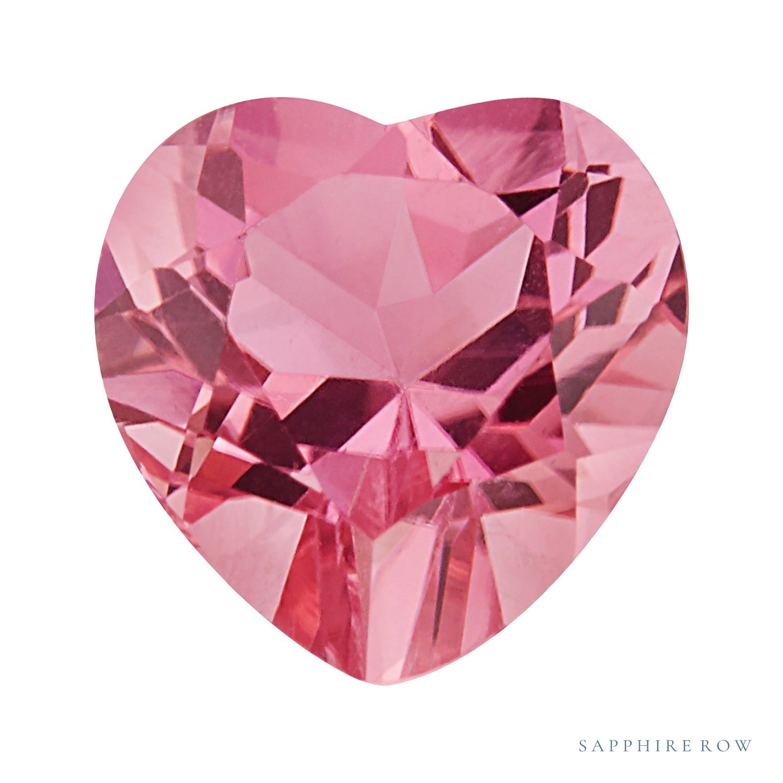 5 mm natural pink tourmaline, heart cut | Sapphire Row · cut7