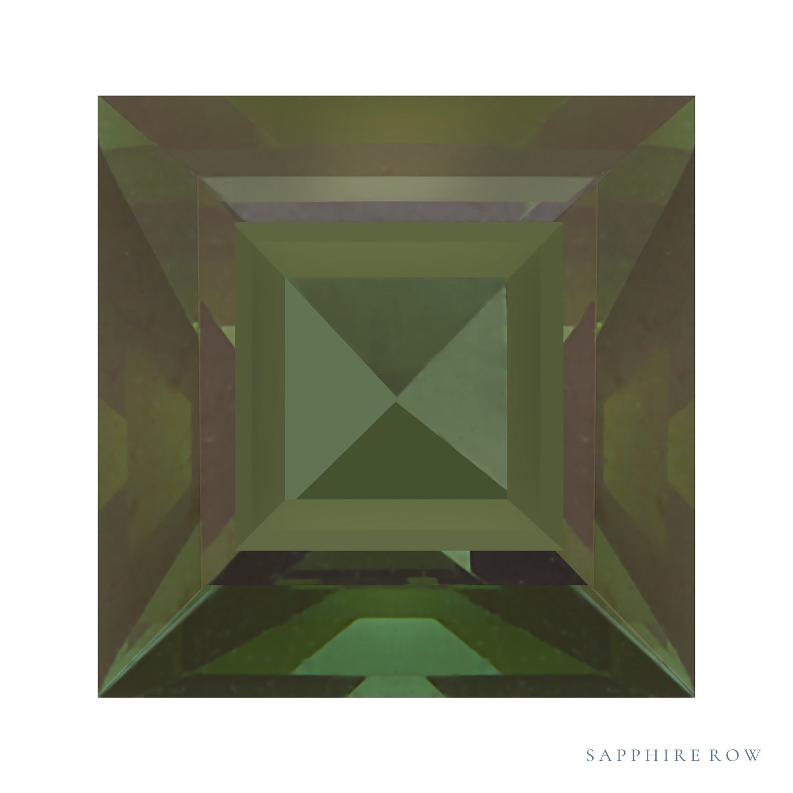 6 mm natural green tourmaline, square cut | Sapphire Row · cut4 · cut5
