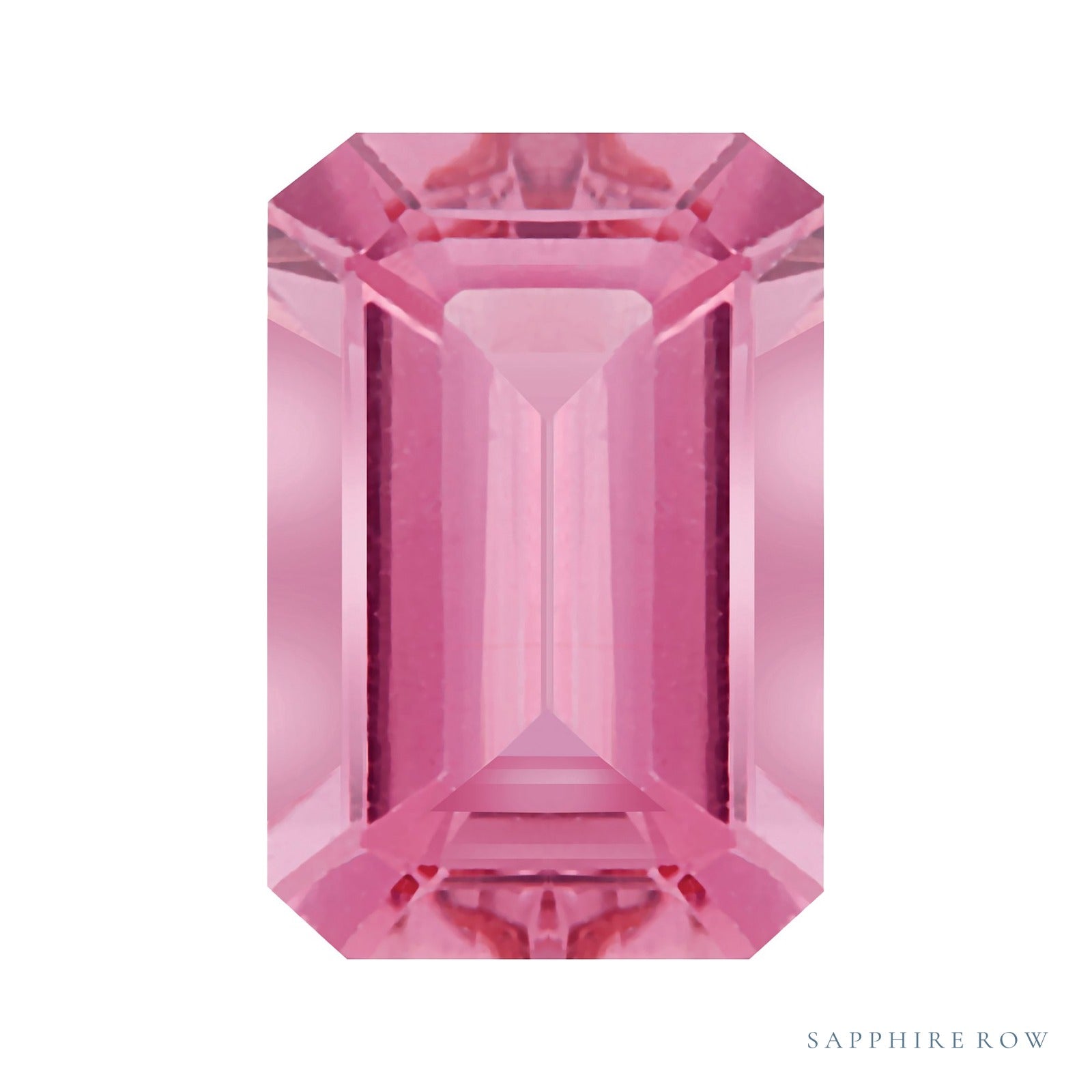 6x4 mm natural pink tourmaline, emerald cut | Sapphire Row · cut4