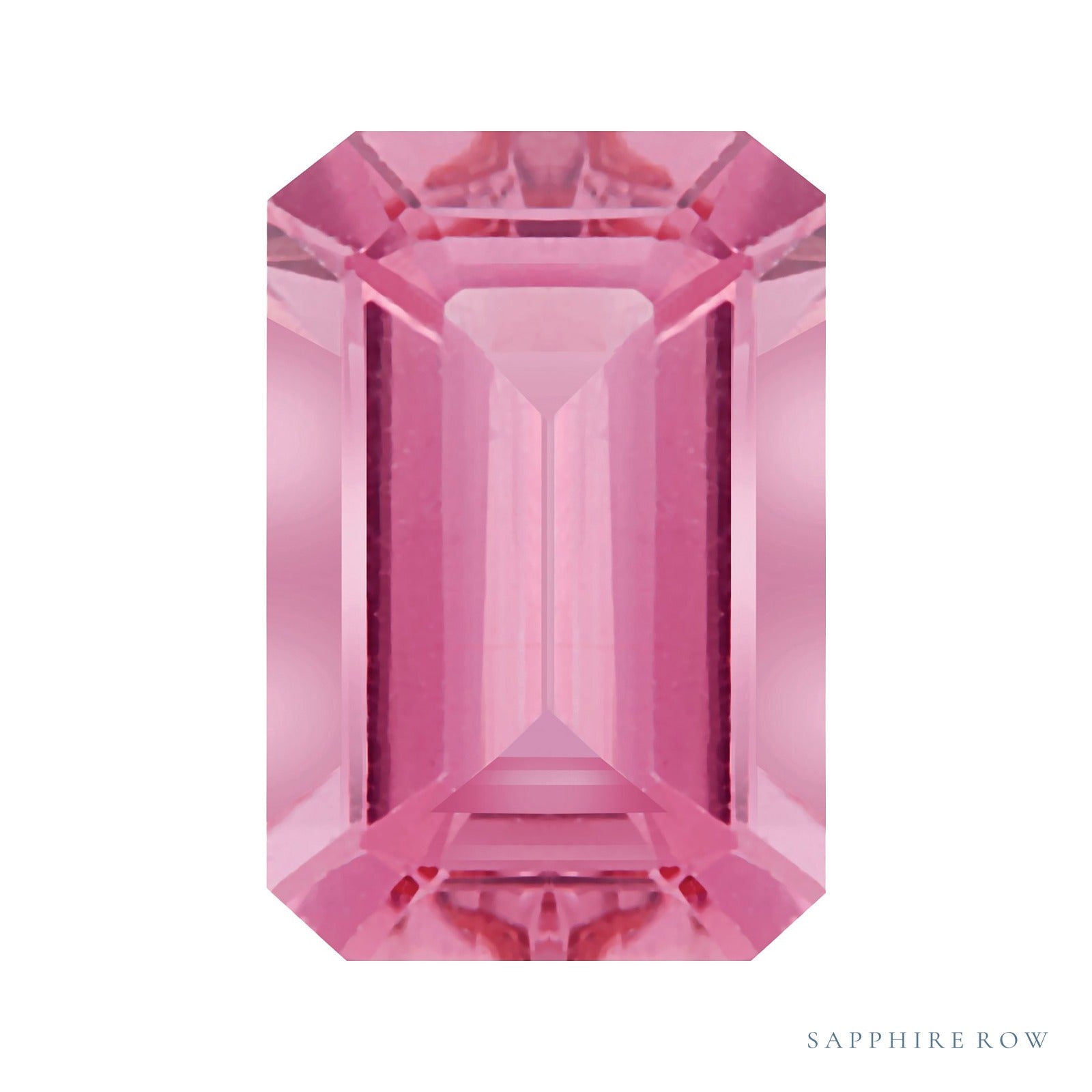 5x3 mm natural pink tourmaline, emerald cut | Sapphire Row · cut4 · cut5