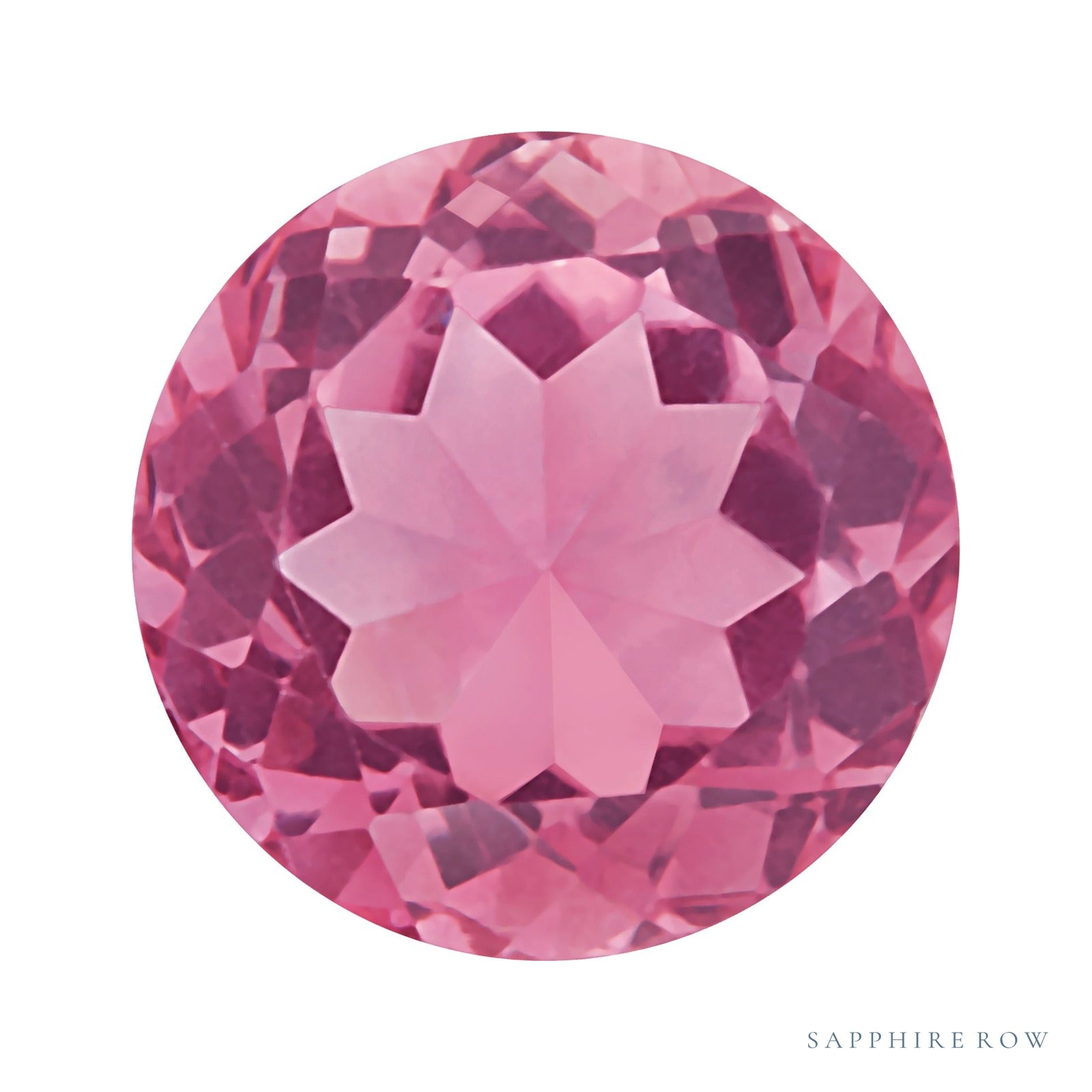 5.5 mm natural pink tourmaline, round cut | Sapphire Row · cut4 · cut5