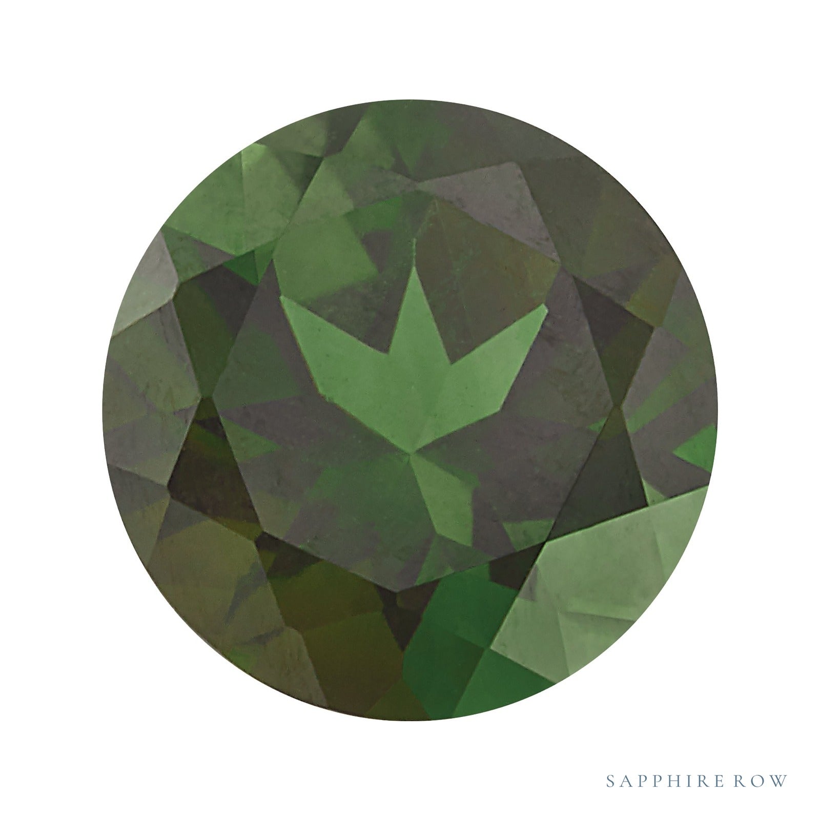 4.5 mm natural green tourmaline, round cut | Sapphire Row · cut4