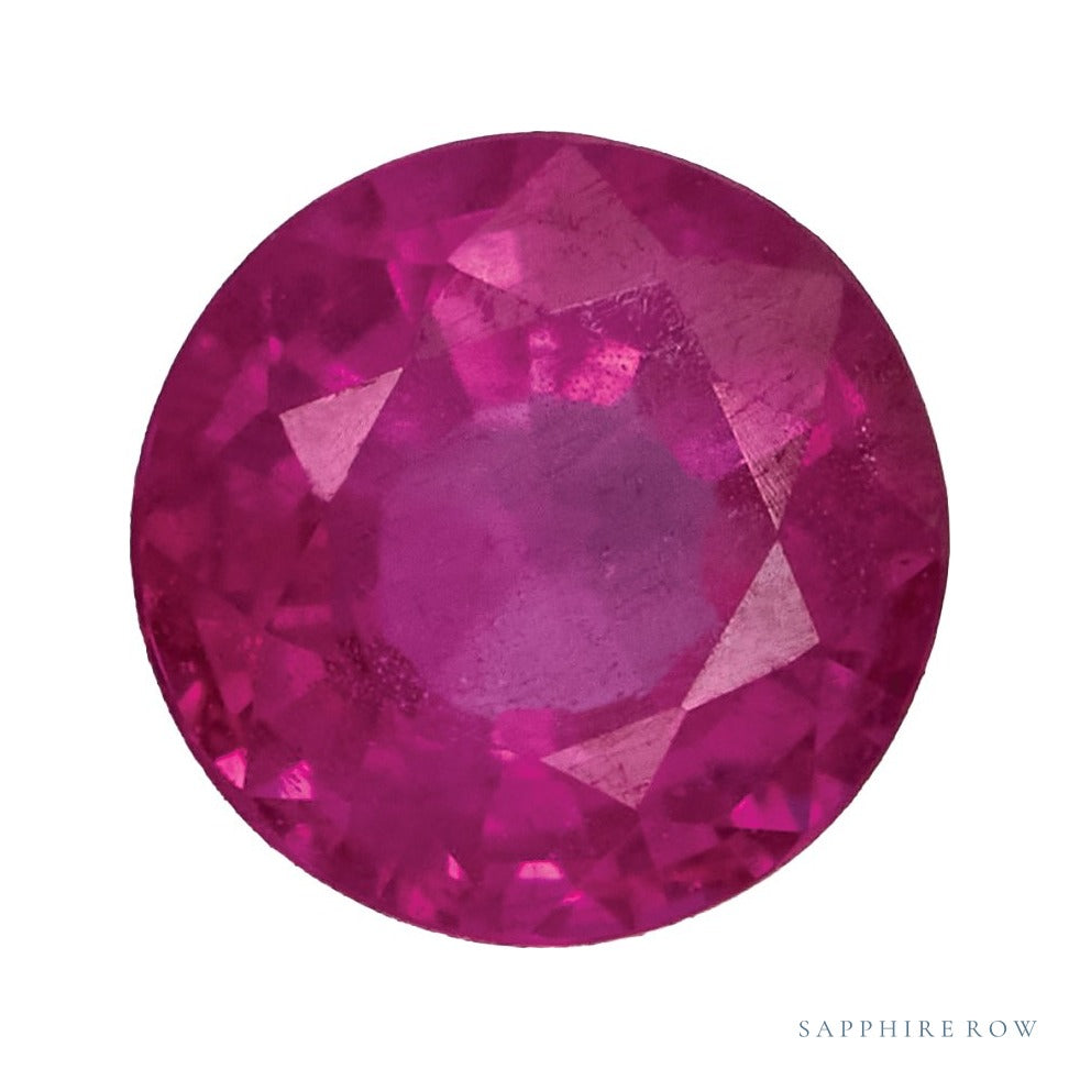 4 mm natural red ruby, round cut | Sapphire Row · cut7