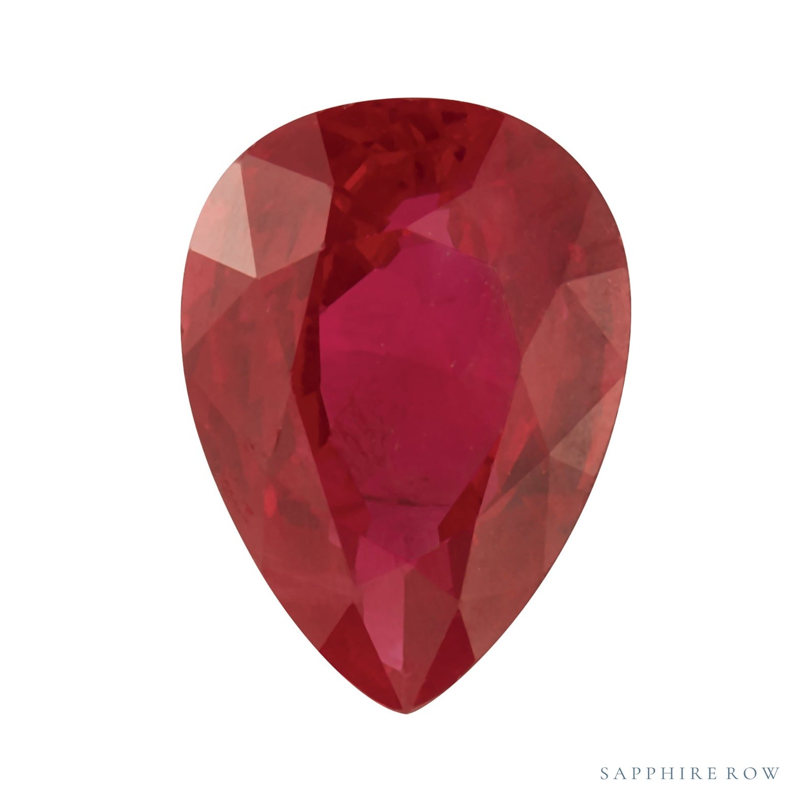 5x3 mm natural red ruby, pear cut | Sapphire Row · cut4