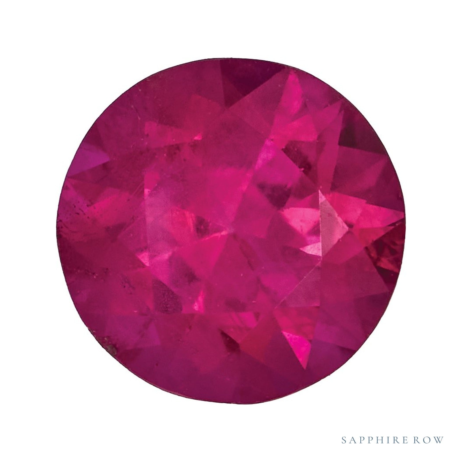 4.5 mm Round Natural Red Ruby – Faceted Diamond-Cut – A Quality — Sapphire Row · cut4