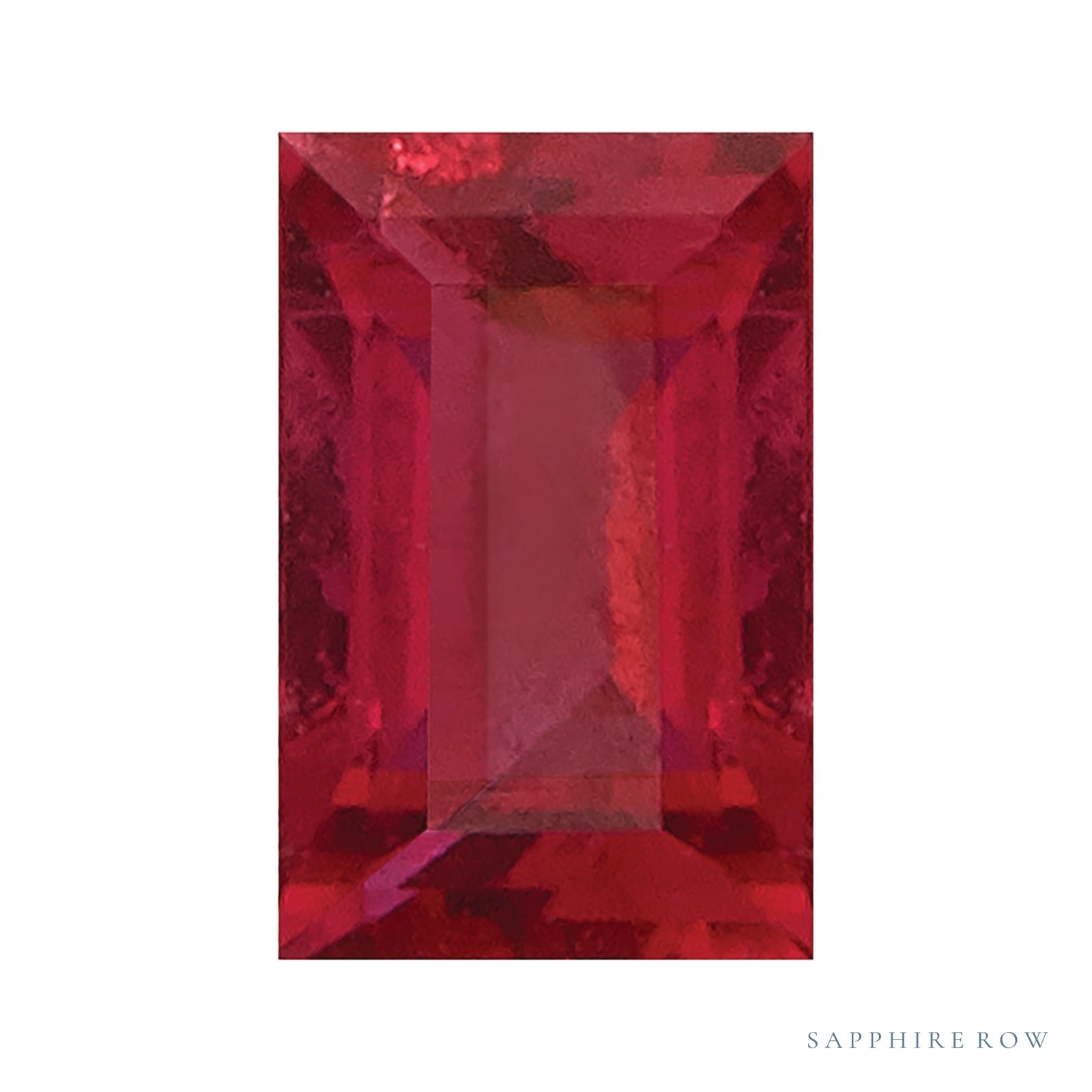 4x2 mm natural red ruby, straight baguette cut | Sapphire Row · cut4