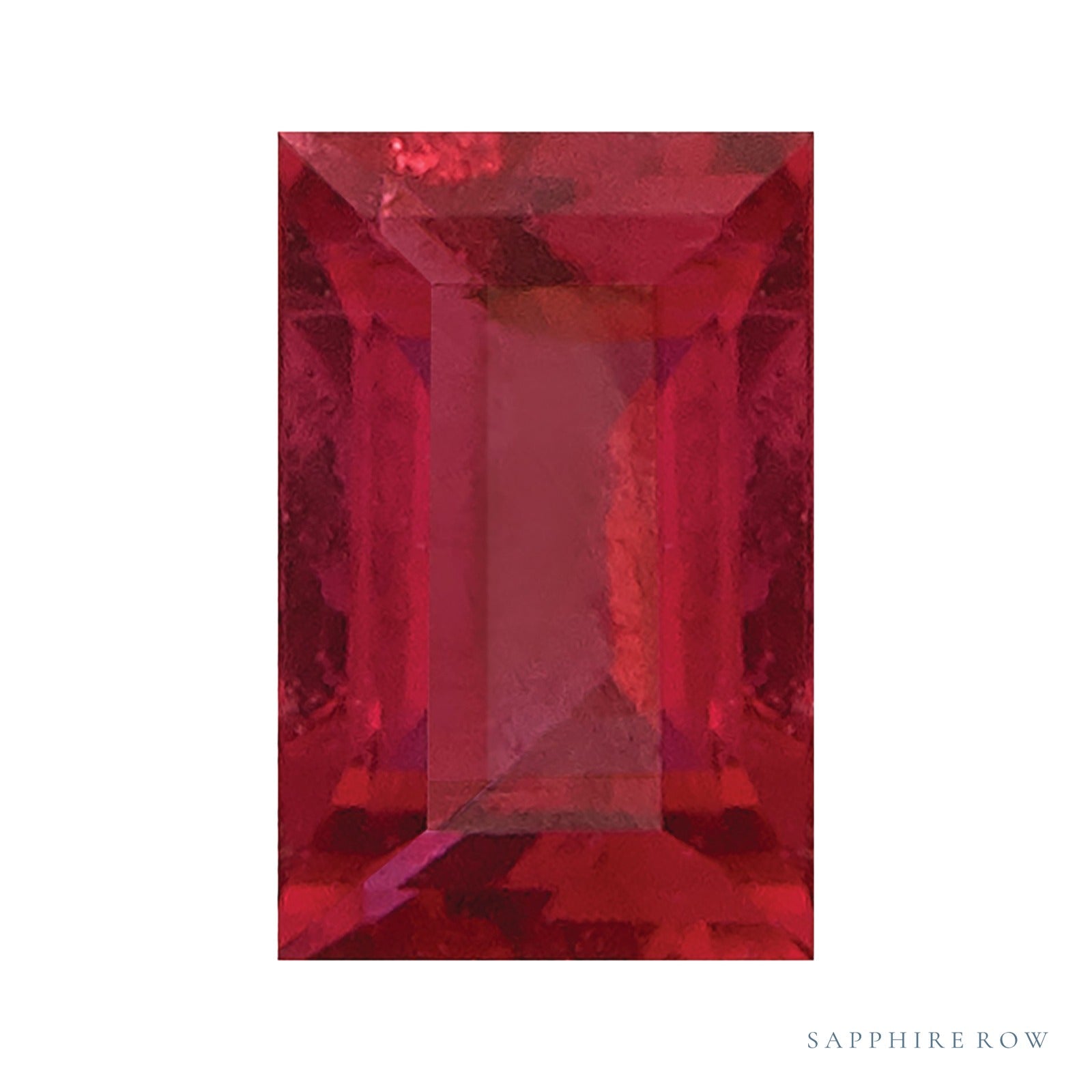 4x2 mm natural red ruby, straight baguette cut | Sapphire Row · cut4
