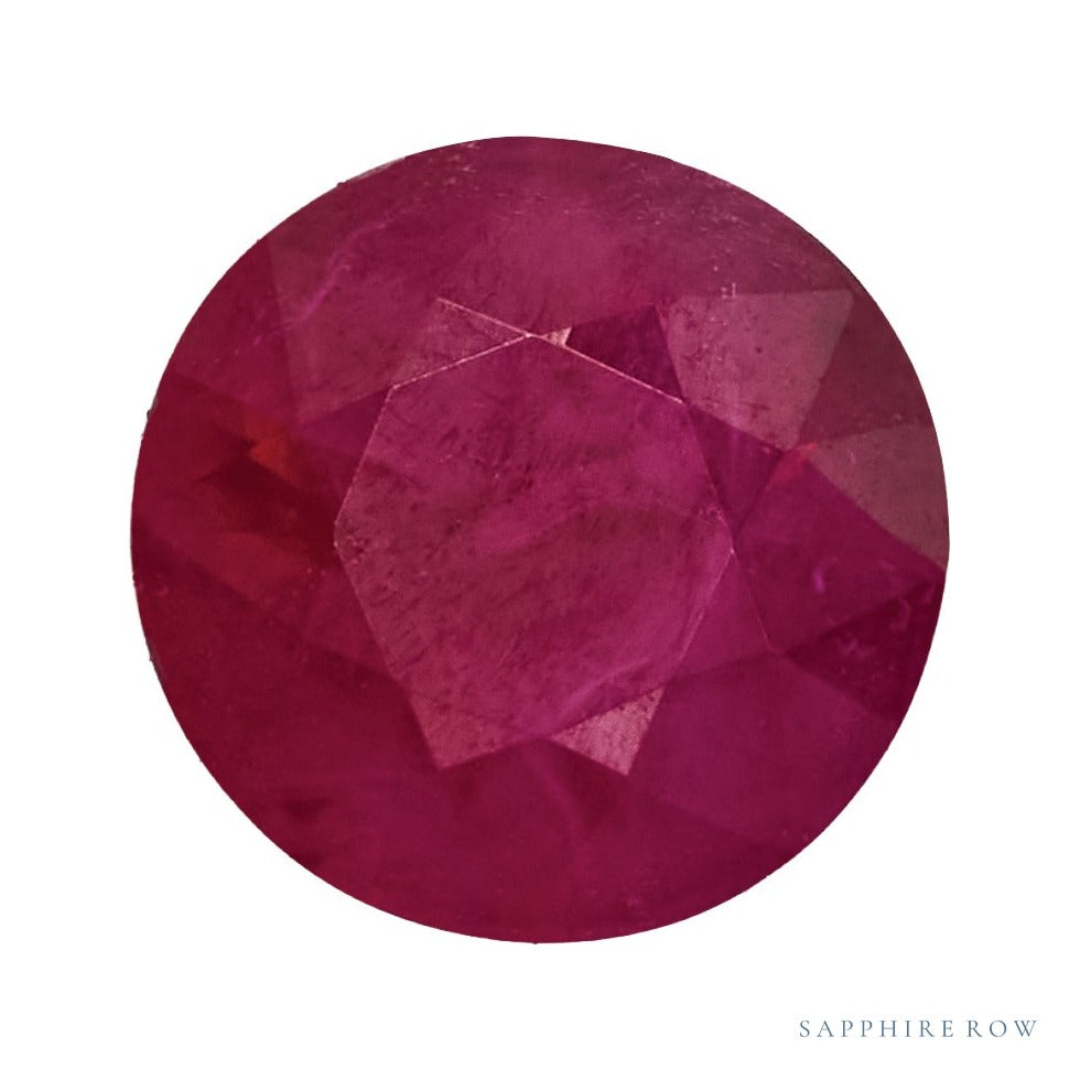 4 mm natural red ruby, round cut | Sapphire Row · cut7