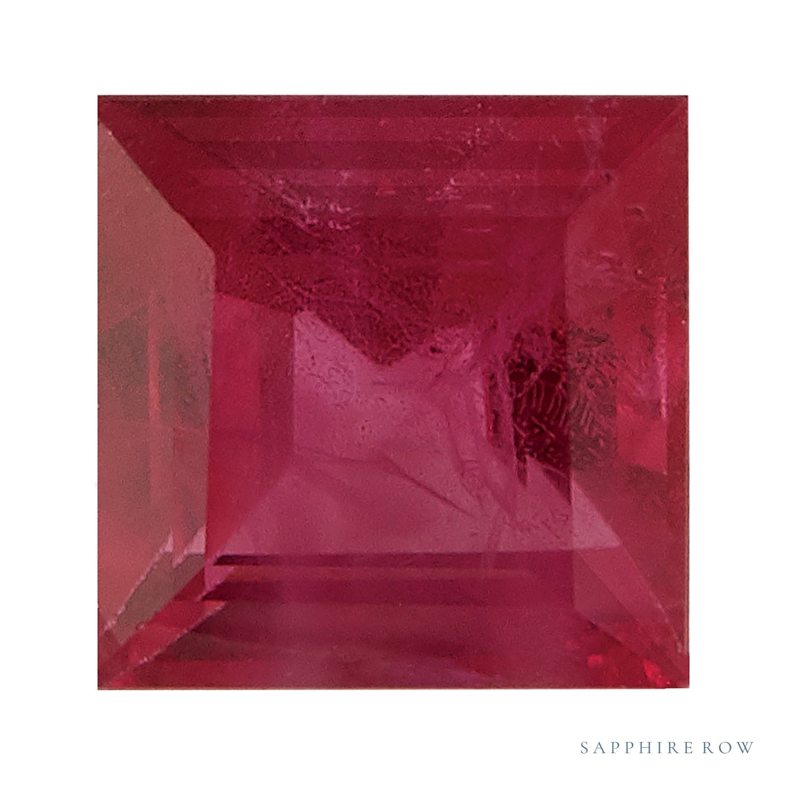 4 mm Square Natural Red Ruby – Step-Cut – A Quality — Sapphire Row · cut4