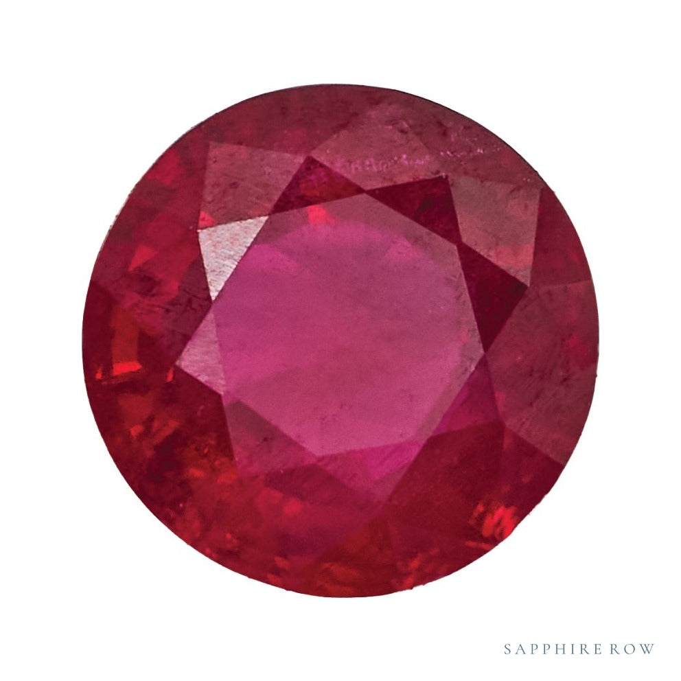 4 mm natural red ruby, round cut | Sapphire Row · cut7