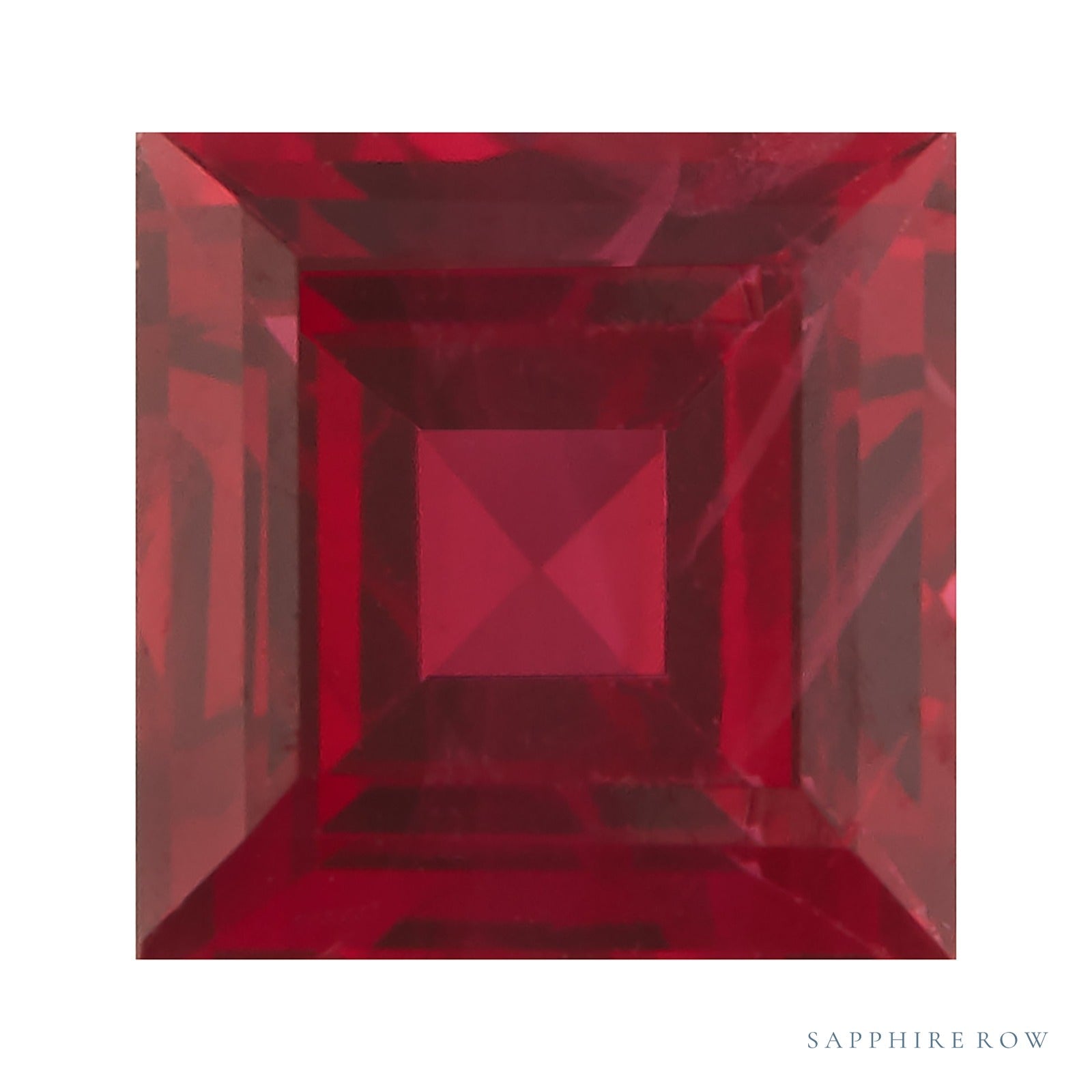 4 mm Square Natural Red Ruby – Step-Cut – AA Quality — Sapphire Row · cut4