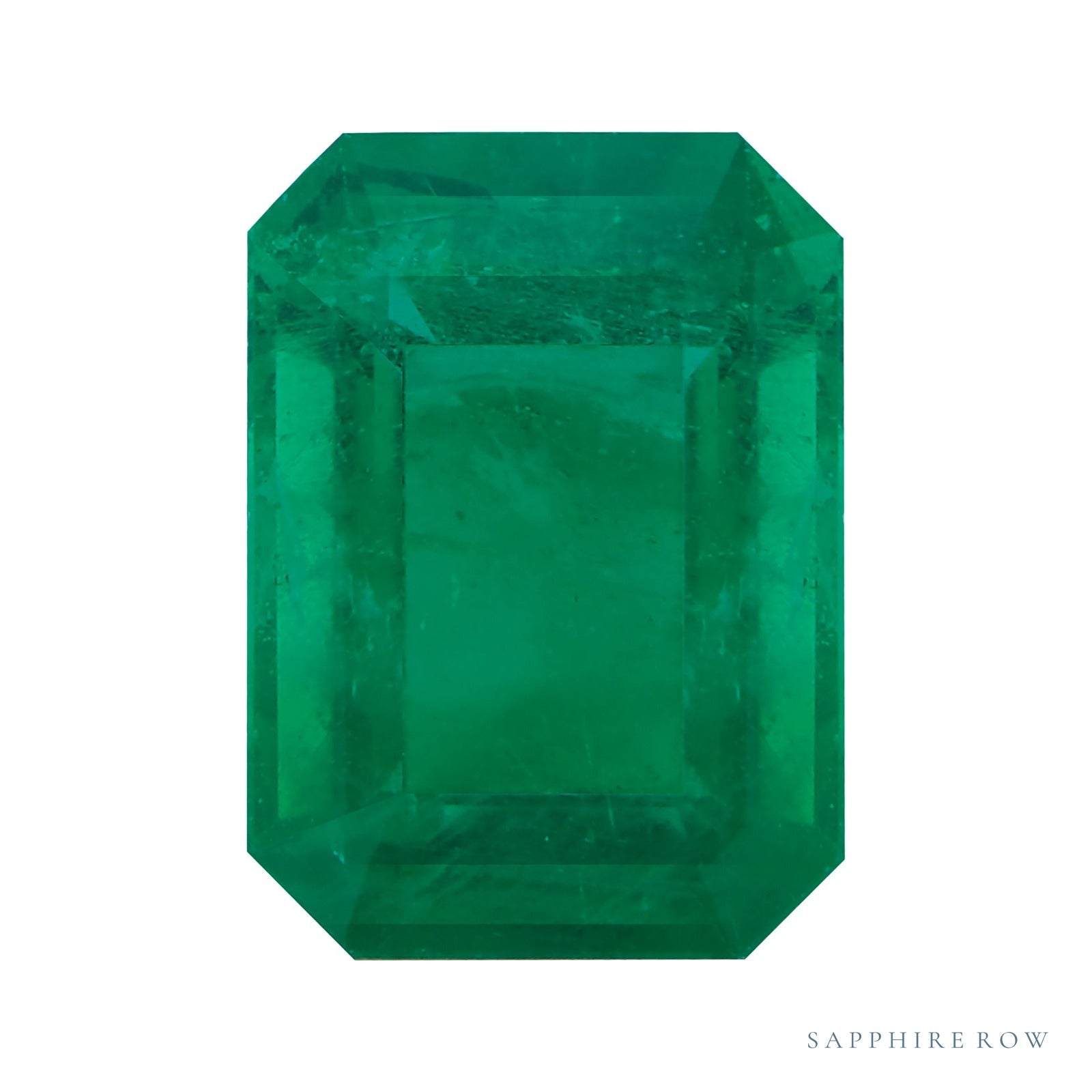 7x5 mm Emerald Natural Green Emerald – Step-Cut – A Quality — Sapphire Row · cut4