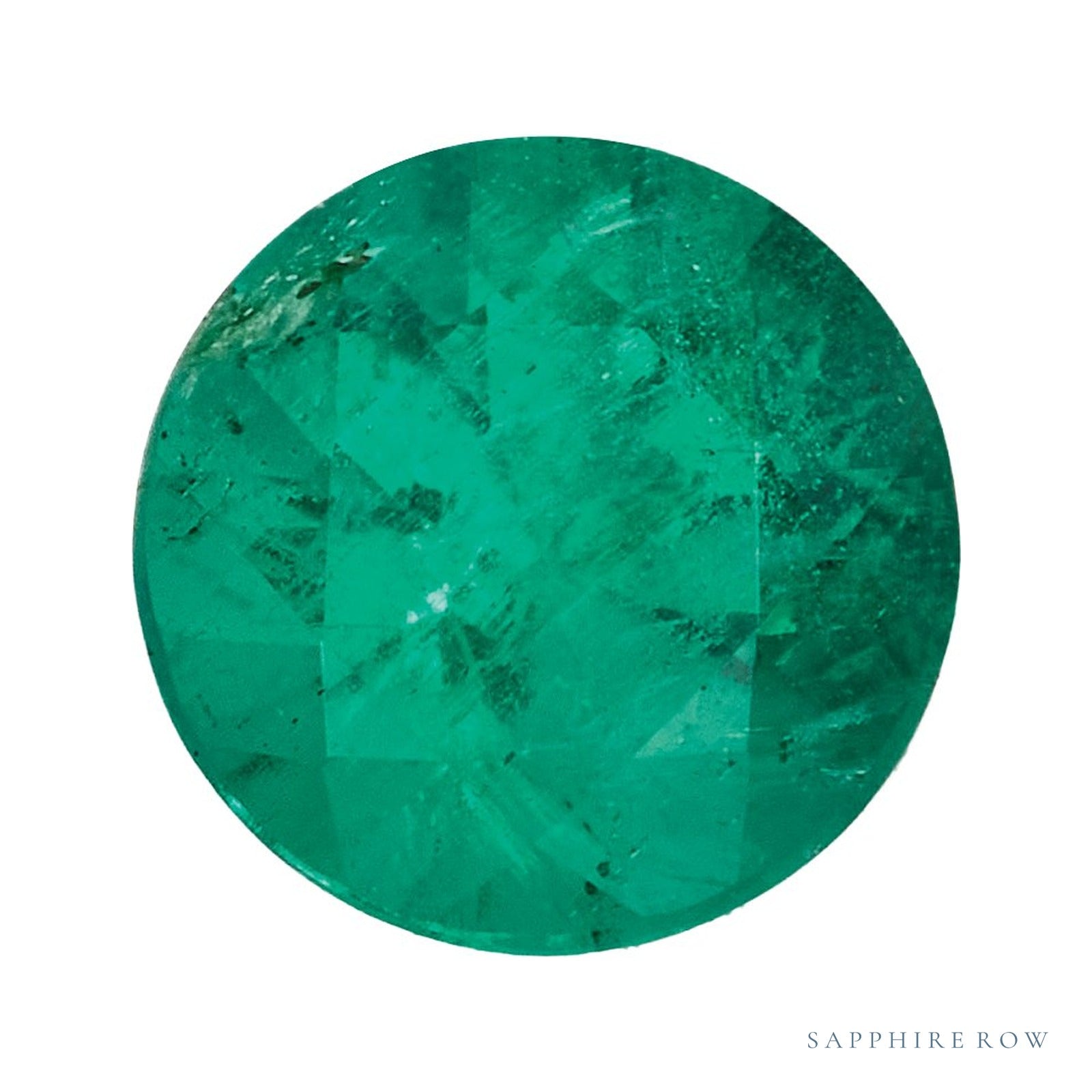 4 mm Round Natural Green Emerald – Faceted Diamond-Cut – AA Quality — Sapphire Row · cut4