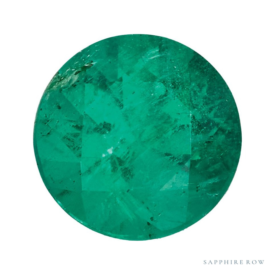 4 mm natural green emerald, round cut | Sapphire Row · cut7