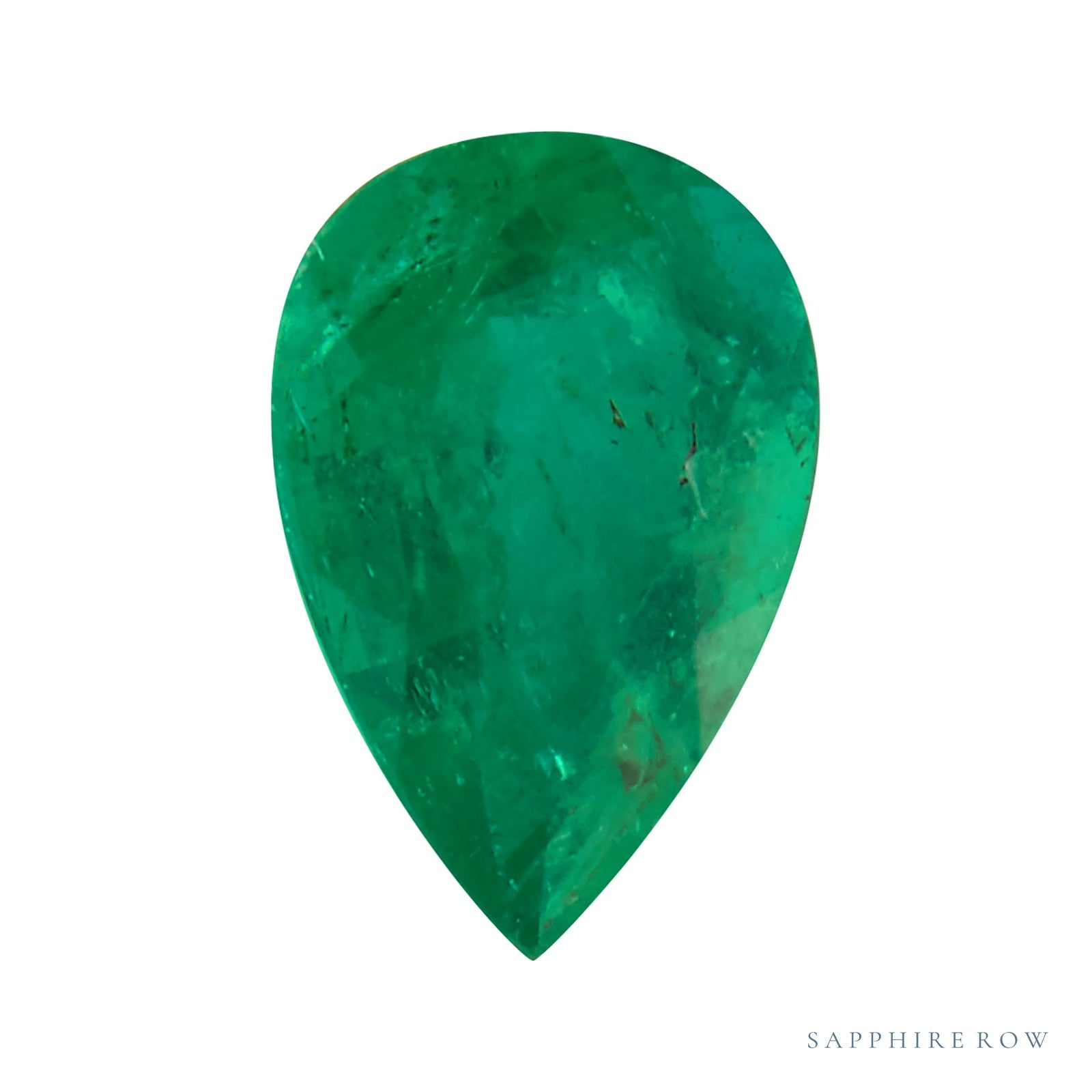 5x3 mm natural green emerald, pear cut | Sapphire Row · cut7