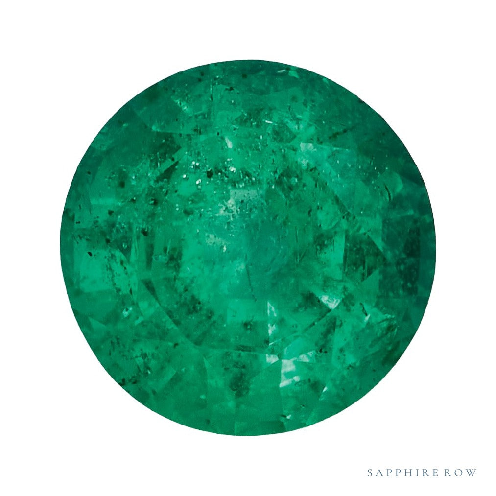 4 mm natural green emerald, round cut | Sapphire Row · cut7