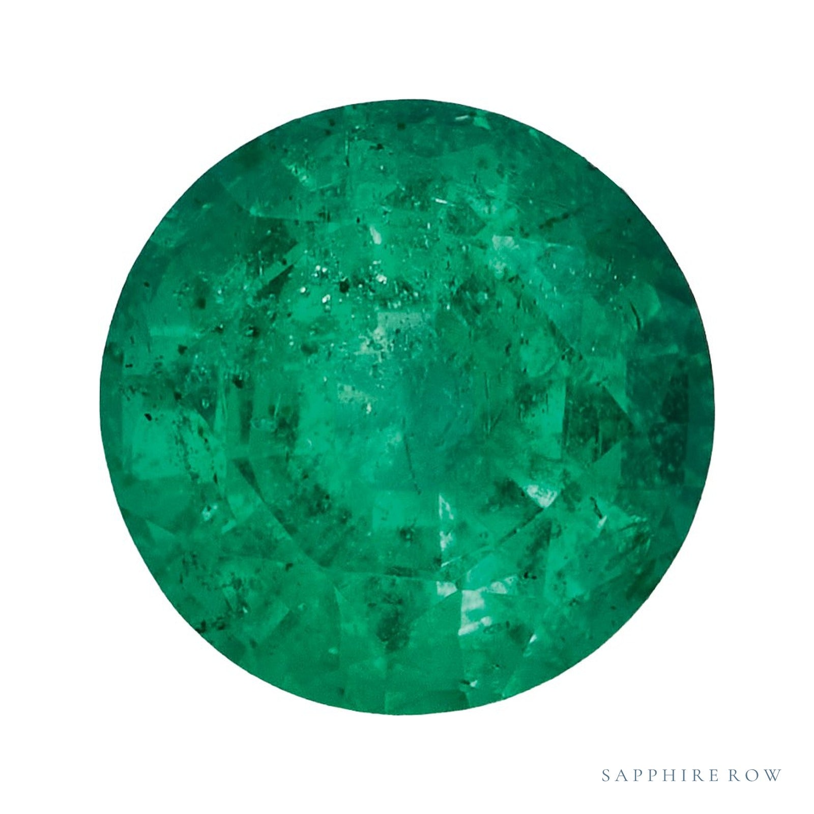 4 mm Round Natural Green Emerald – Faceted Cut – A Quality — Sapphire Row · cut4