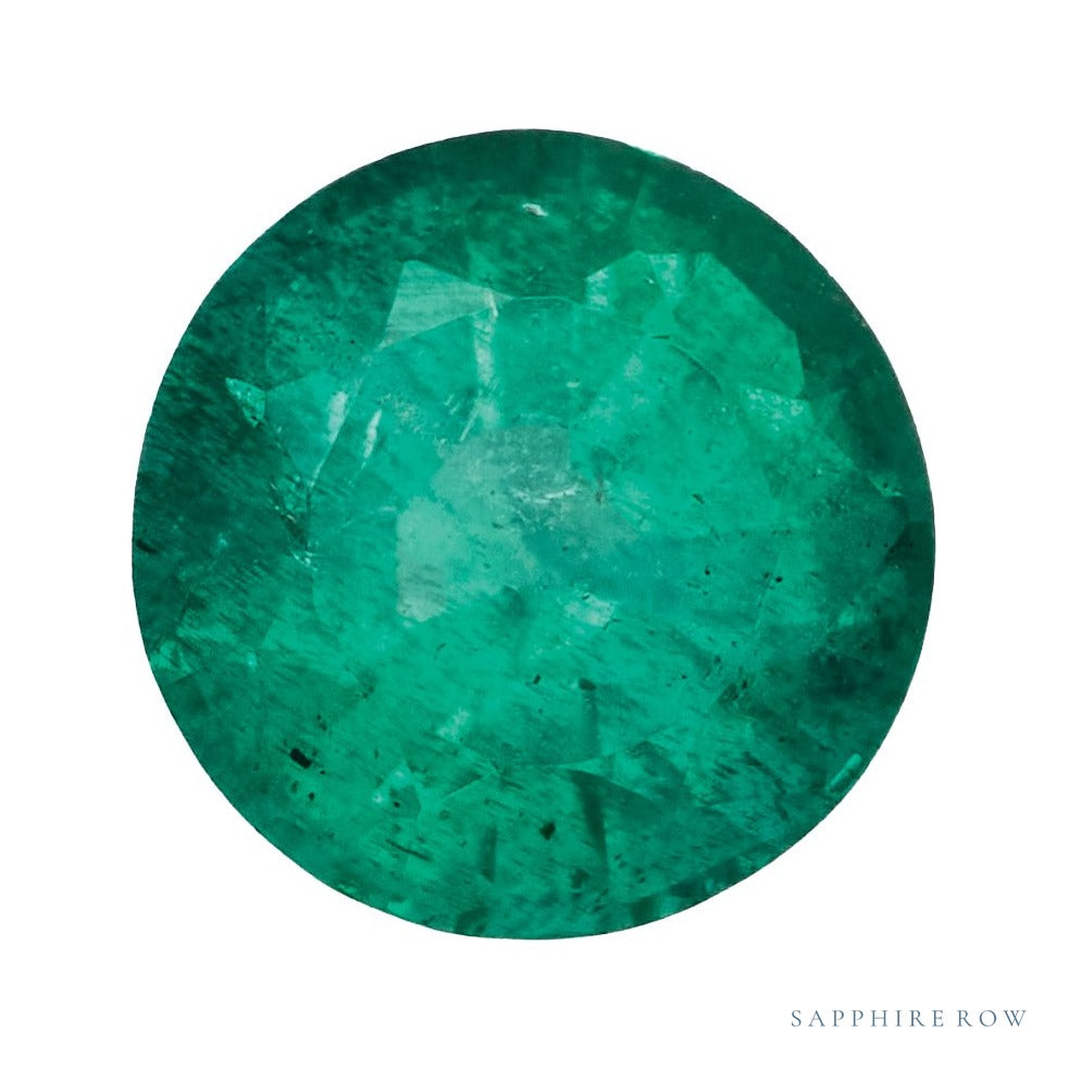 4 mm natural green emerald, round cut | Sapphire Row · cut7