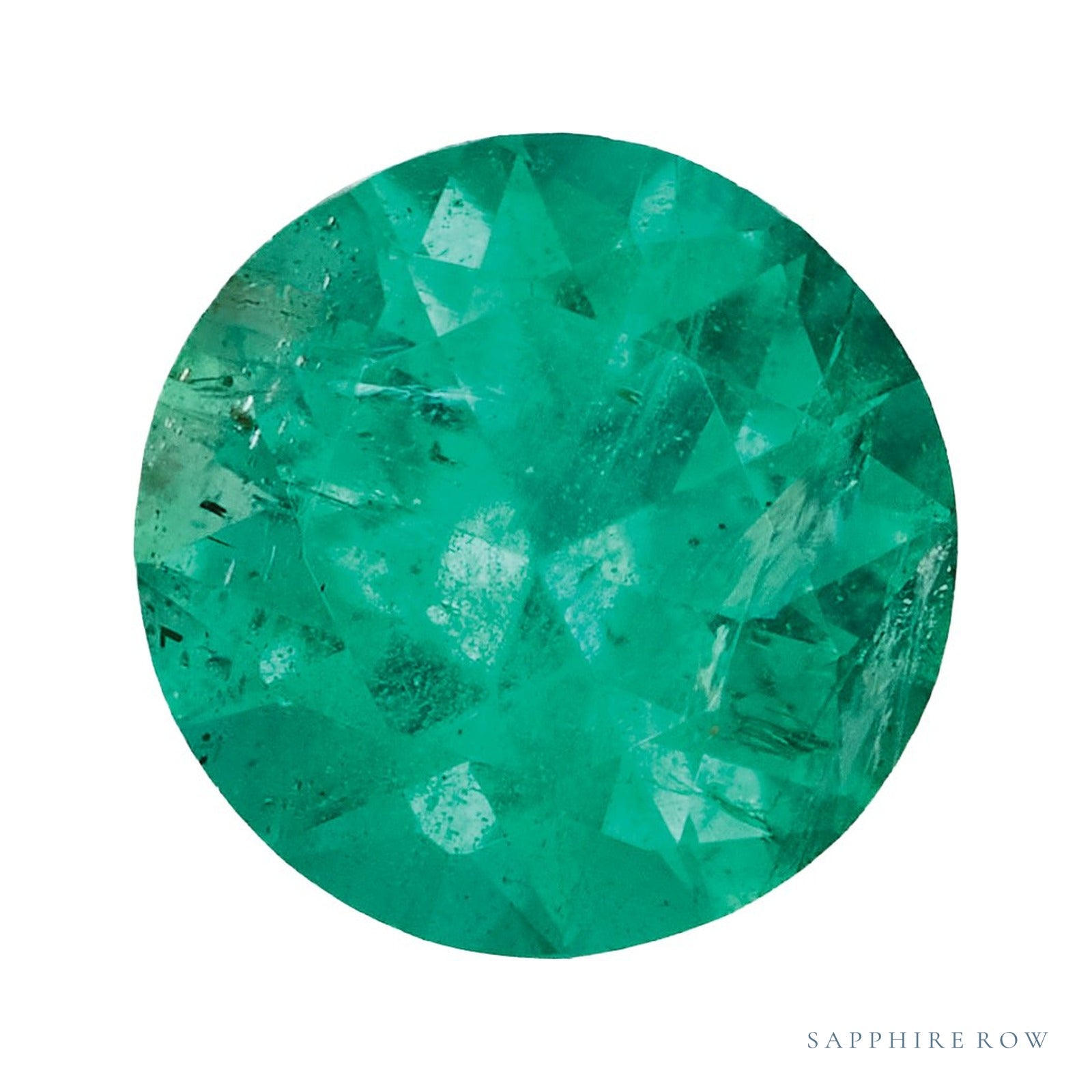 4.5 mm Round Natural Green Emerald – Faceted Diamond-Cut – AA Quality — Sapphire Row · cut4