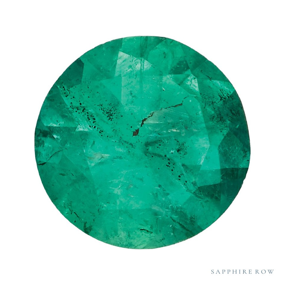 4 mm natural green emerald, round cut | Sapphire Row · cut7